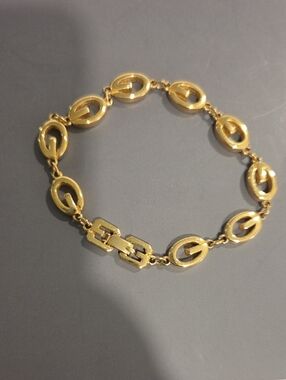 Givenchy Gold Tone Bracelet 7.5in